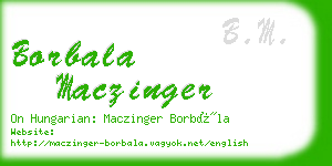 borbala maczinger business card